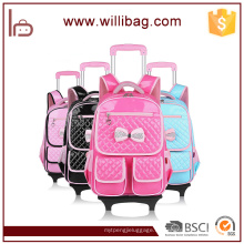 Cute Trolley Backpack Nuevo diseño desmontable Kid Trolley School Bag